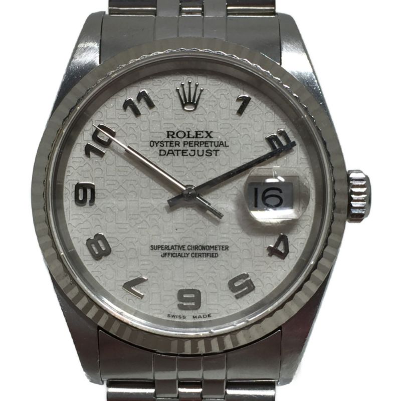 中古】 ROLEX ロレックス デイトジャスト 自動巻 腕時計 16234 K番 ...