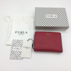 ◎◎ FURLA フルラ 財布 2つ折り財布  　箱付き 943513 レッド 中古品 Bランク