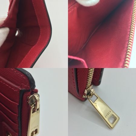  FURLA フルラ 財布 2つ折り財布  　箱付き 943513 レッド 中古品