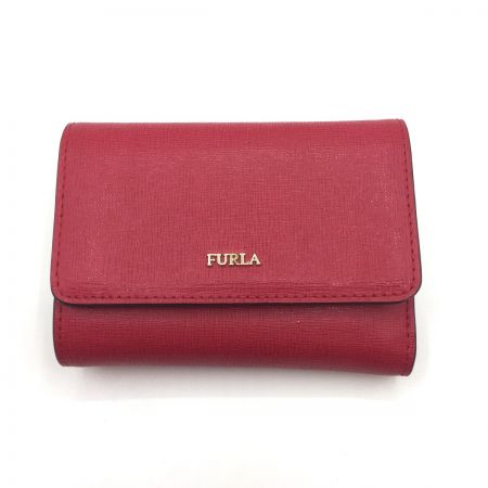  FURLA フルラ 3つ折り財布 FURLA 872819　財布  872819 レッド 中古品