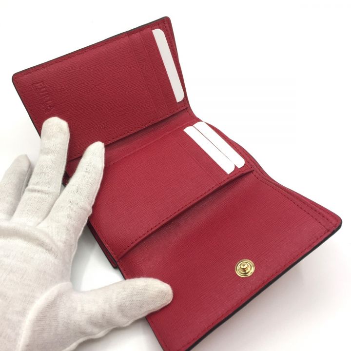 FURLA フルラ 3つ折り財布 FURLA 872819 財布 872819 レッド 中古品 