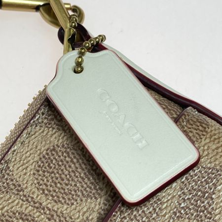  COACH コーチ キット メッセンジャー クロスボディ カラーブロック シグネチャー キャンバス バッグ 41321 ブラウン x ホワイト