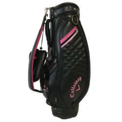 ◎◎ Callaway キャロウェイ キャディバッグ 8型 3.4kg レディース ブラック×ピンク ブラック×ピンク アイアンカバー付 Cランク