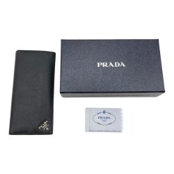 ◎◎ PRADA プラダ 長財布 財布 サフィアーノ メタル 箱付 2MV836 ブラック Bランク