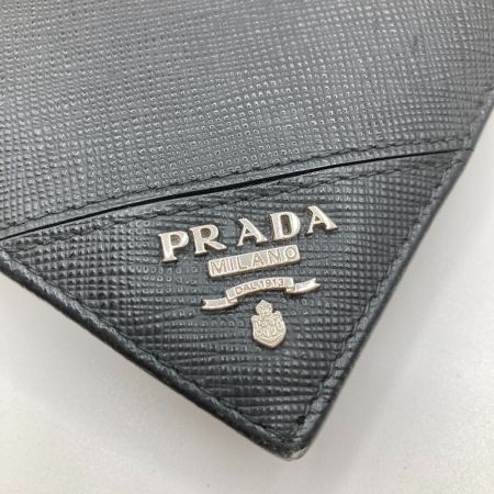  PRADA プラダ 長財布 財布 サフィアーノ メタル 箱付 2MV836 ブラック