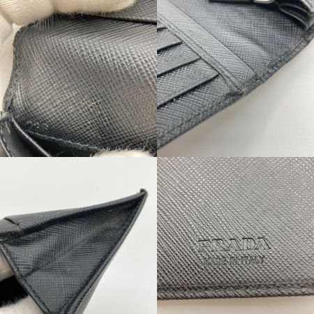  PRADA プラダ 長財布 財布 サフィアーノ メタル 箱付 2MV836 ブラック