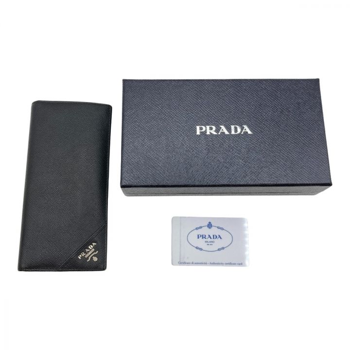 PRADA プラダ 長財布 財布 サフィアーノ メタル 箱付 2MV836 ブラック｜中古｜なんでもリサイクルビッグバン