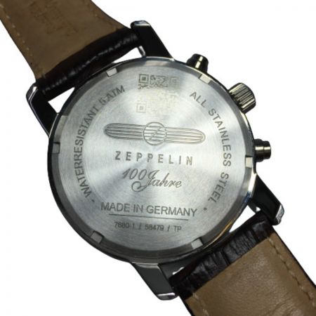  Zeppelin ツェッペリン クロノグラフ クォーツ メンズ 腕時計 7680-1 100周年記念モデル