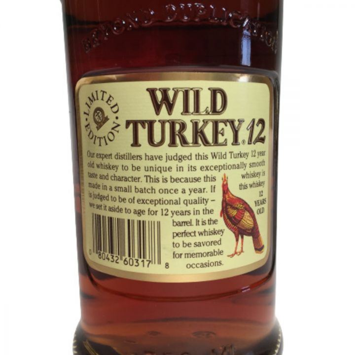 WILD TURKEY ワイルドターキー 12年 旧ラベル 750ml 50.5% 箱付 101 PROOF 未開栓｜中古｜なんでもリサイクルビッグバン