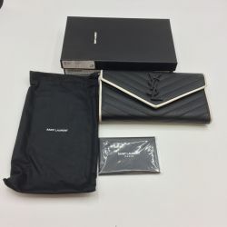 ◎◎ SAINT LAURENT(Yves Saint Laurent) 長財布　汚れ　色剥げあり　中古品 GUE372264 ブラック Bランク