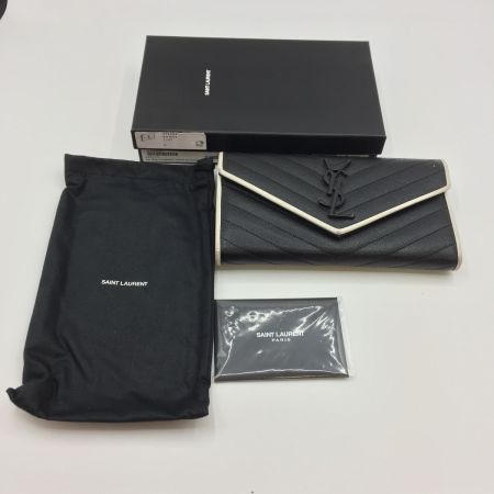  SAINT LAURENT(Yves Saint Laurent) 長財布　汚れ　色剥げあり　中古品 GUE372264 ブラック