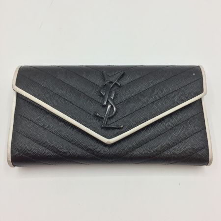  SAINT LAURENT(Yves Saint Laurent) 長財布　汚れ　色剥げあり　中古品 GUE372264 ブラック