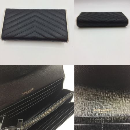  SAINT LAURENT(Yves Saint Laurent) 長財布　汚れ　色剥げあり　中古品 GUE372264 ブラック