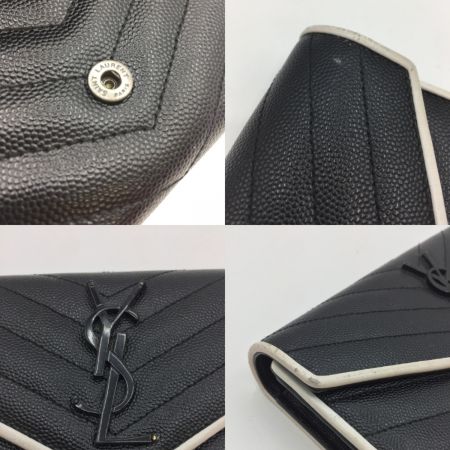  SAINT LAURENT(Yves Saint Laurent) 長財布　汚れ　色剥げあり　中古品 GUE372264 ブラック