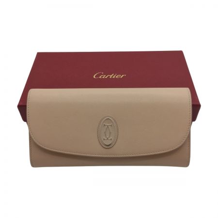  Cartier カルティエ 財布 長財布 Cartier  L3001819  パウダーベージュ 箱付 少々使用感有 L3001819 パウダーベージュ