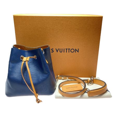 LOUIS VUITTON ネオノエBB　巾着M53610　ショルダーバンドエピ　アンディゴ・サフラン　青系×オレンジ系　プレゼント包装可 バッグ