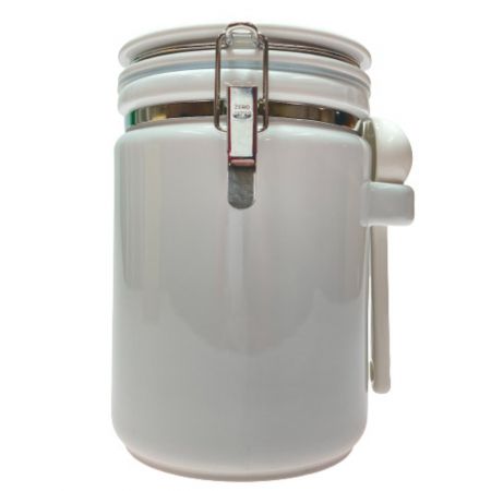  ZERO JAPAN ゼロジャパン ラウンドキャニスターL 陶製スプーン 1800cc RC-35L WH ホワイト