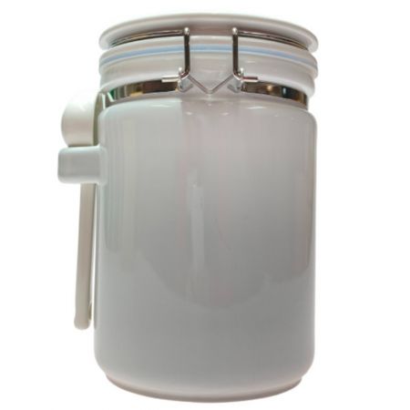  ZERO JAPAN ゼロジャパン ラウンドキャニスターL 陶製スプーン 1800cc RC-35L WH ホワイト