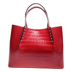 ◎◎ Christian Louboutin クリスチャンルブタン CABAROCK 3205189 レッド トートバッグ Bランク