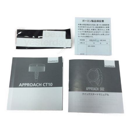  GARMIN ガーミン GPSゴルフウォッチ APPROACH アプローチ S62 Approach CT10 3個付 チャージングケーブル欠品