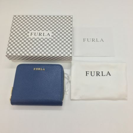  FURLA フルラ 二つ折り財布 　BAYLON　S　AROUN 828041 ブルー