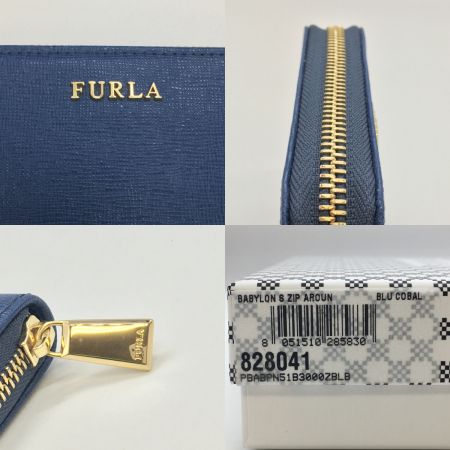  FURLA フルラ 二つ折り財布 　BAYLON　S　AROUN 828041 ブルー