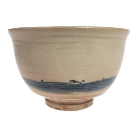   紀州焼 葵窯 茶碗 波兎 寒川栖豊作 箱付