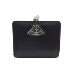 ◎◎ Vivienne Westwood ヴィヴィアン・ウエストウッド 財布 二つ折り がま口 51010020 ブラック Aランク