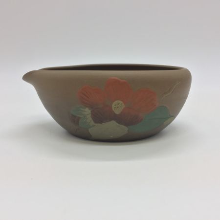   常滑焼　昭陽作　椿　 茶器揃(急須・湯冷・煎茶碗五客) 未使用品