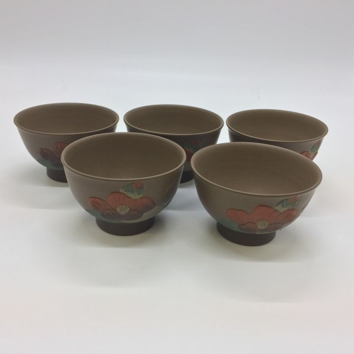 常滑焼 昭陽作 椿 茶器揃(急須・湯冷・煎茶碗五客) 未使用品｜中古｜なんでもリサイクルビッグバン