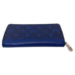◎◎ LOUIS VUITTON ルイヴィトン ヴェルティカル タイガラマ ジッピーウォレット M30447 コバルトブルー 長財布 Bランク