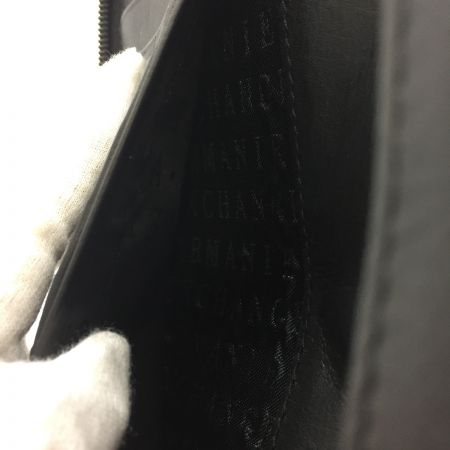  ARMANI EXCHANGE  アルマーニエクスチェンジ AX ラウンドロゴファスナー レザー長財布 ブラック 中古品