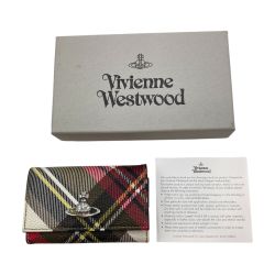◎◎ Vivienne Westwood ヴィヴィアン・ウエストウッド キーケース 4連 DERBY 箱付 51020001-10256 レッド Aランク
