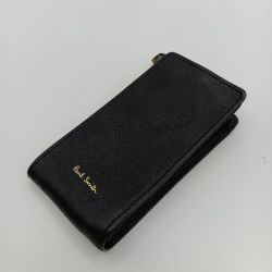 ◎◎ Paul Smith ポールスミス キーリング付きL字ファスナー 4連キーケース ブラック Cランク