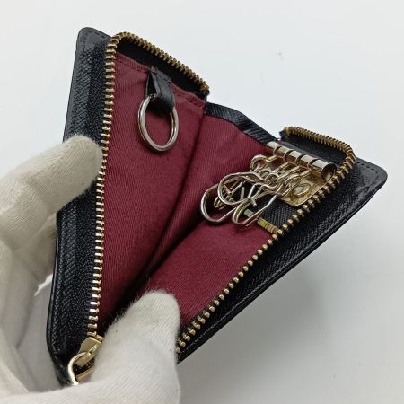  Paul Smith ポールスミス キーリング付きL字ファスナー 4連キーケース ブラック