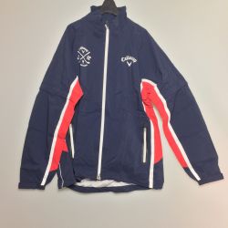 ◎◎ Callaway キャロウェイ メンズ ゴルフウェア 2WAY セットアップ レインウエア ネイビー ⅬⅬサイズ　収納袋付き Aランク