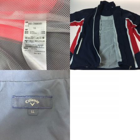  Callaway キャロウェイ メンズ ゴルフウェア 2WAY セットアップ レインウエア ネイビー ⅬⅬサイズ　収納袋付き