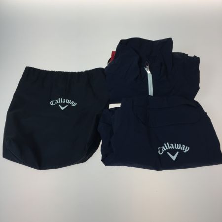  Callaway キャロウェイ メンズ ゴルフウェア 2WAY セットアップ レインウエア ネイビー ⅬⅬサイズ　収納袋付き