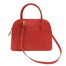 ◎◎ POPOLARE ポポラーレ 2way バッグ ボルドー ショルダー ハンドバッグ  レッド カデナ欠品 Bランク