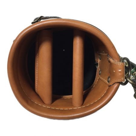  KENZO ケンゾー キャディバッグ レディース 3分割  黒x茶x花柄