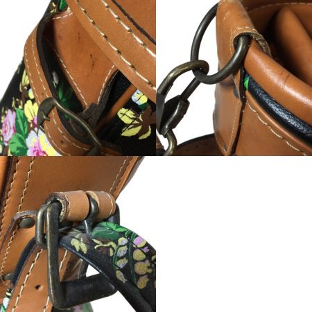  KENZO ケンゾー キャディバッグ レディース 3分割  黒x茶x花柄