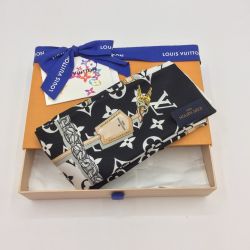 ◎◎ LOUIS VUITTON ルイヴィトン バンドー モノグラム コンフィデンシャル スカーフ　レディース ノワール 中古品 Bランク