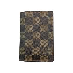 ◎◎ LOUIS VUITTON ルイヴィトン ダミエ オーガナイザー・ドゥ・ポッシュ カードケース 変色有 N61721 ブラウン Cランク
