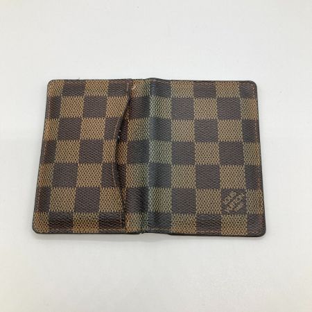 LOUIS VUITTON ルイヴィトン ダミエ オーガナイザー・ドゥ・ポッシュ カードケース 変色有 N61721 ブラウン
