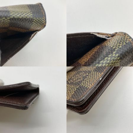  LOUIS VUITTON ルイヴィトン ダミエ オーガナイザー・ドゥ・ポッシュ カードケース 変色有 N61721 ブラウン