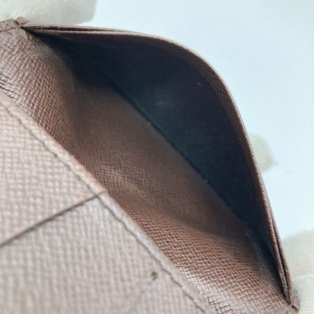 LOUIS VUITTON ルイヴィトン ダミエ オーガナイザー・ドゥ・ポッシュ カードケース 変色有 N61721 ブラウン