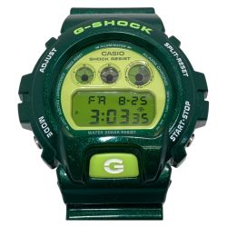 ◎◎ CASIO カシオ G-SHOCK ジーショック クレイジーカラーズ クォーツ メンズ 腕時計 DW-6900CC グリーン 箱付 Bランク
