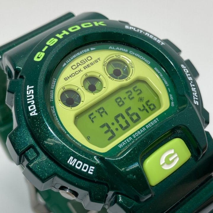 CASIO カシオ G-SHOCK ジーショック クレイジーカラーズ クォーツ メンズ 腕時計 DW-6900CC グリーン  箱付｜中古｜なんでもリサイクルビッグバン