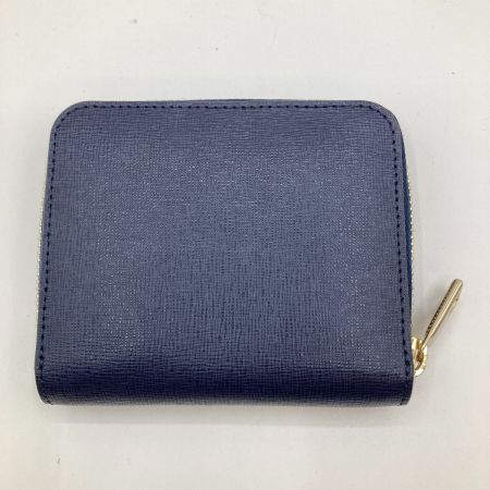  FURLA フルラ 2つ折り財布 ミニ財布 ラウンドファスナー  箱付 ネイビー