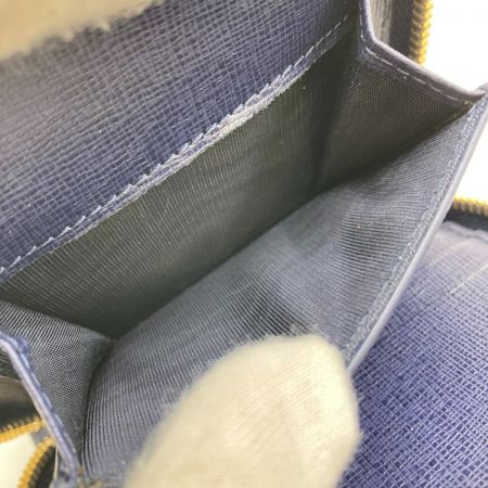  FURLA フルラ 2つ折り財布 ミニ財布 ラウンドファスナー  箱付 ネイビー